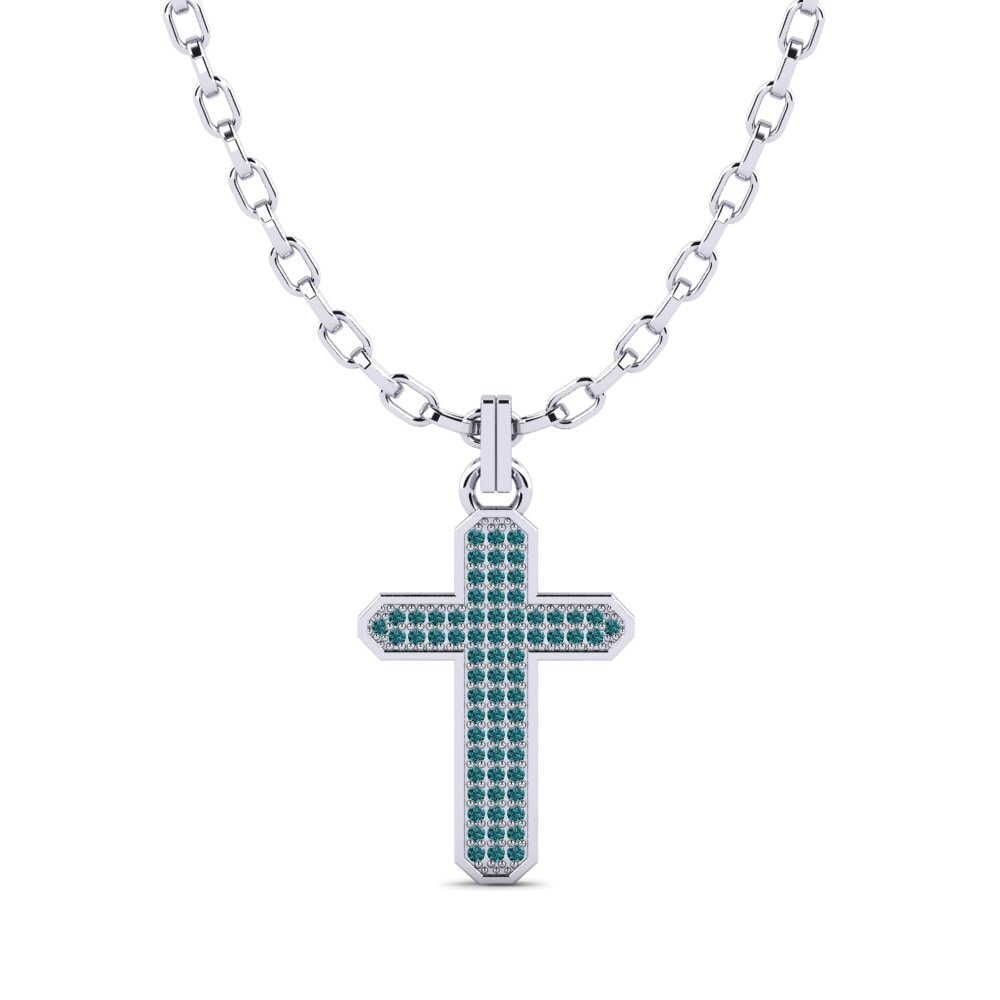 Diamante Azul Colgante para hombre Pamvotida