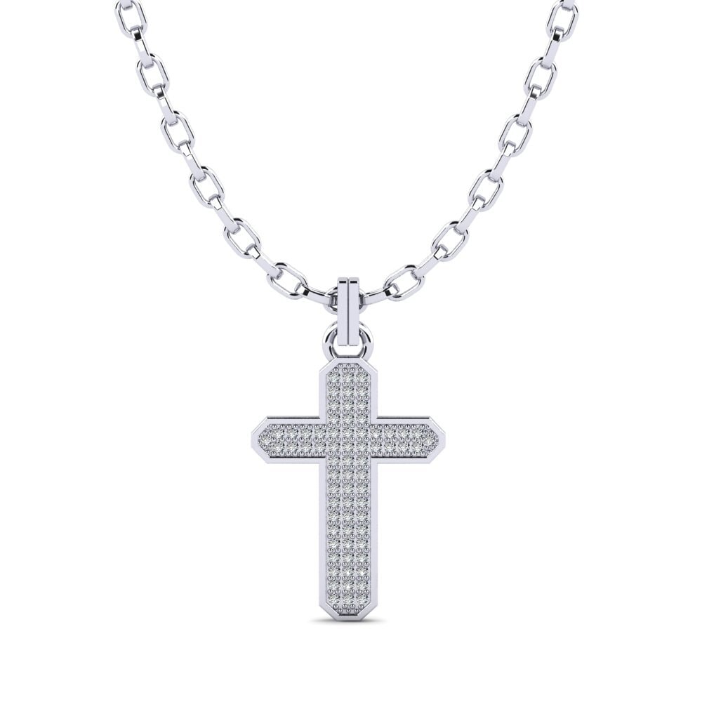 950 Platinum Zirconia Men's Pendant Pamvotida