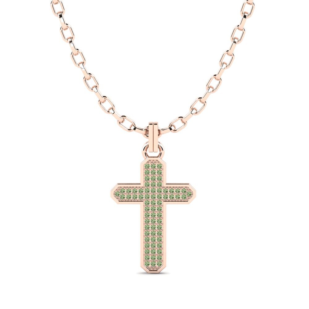 red-750 Diamante Verde Pingente masculino Pamvotida
