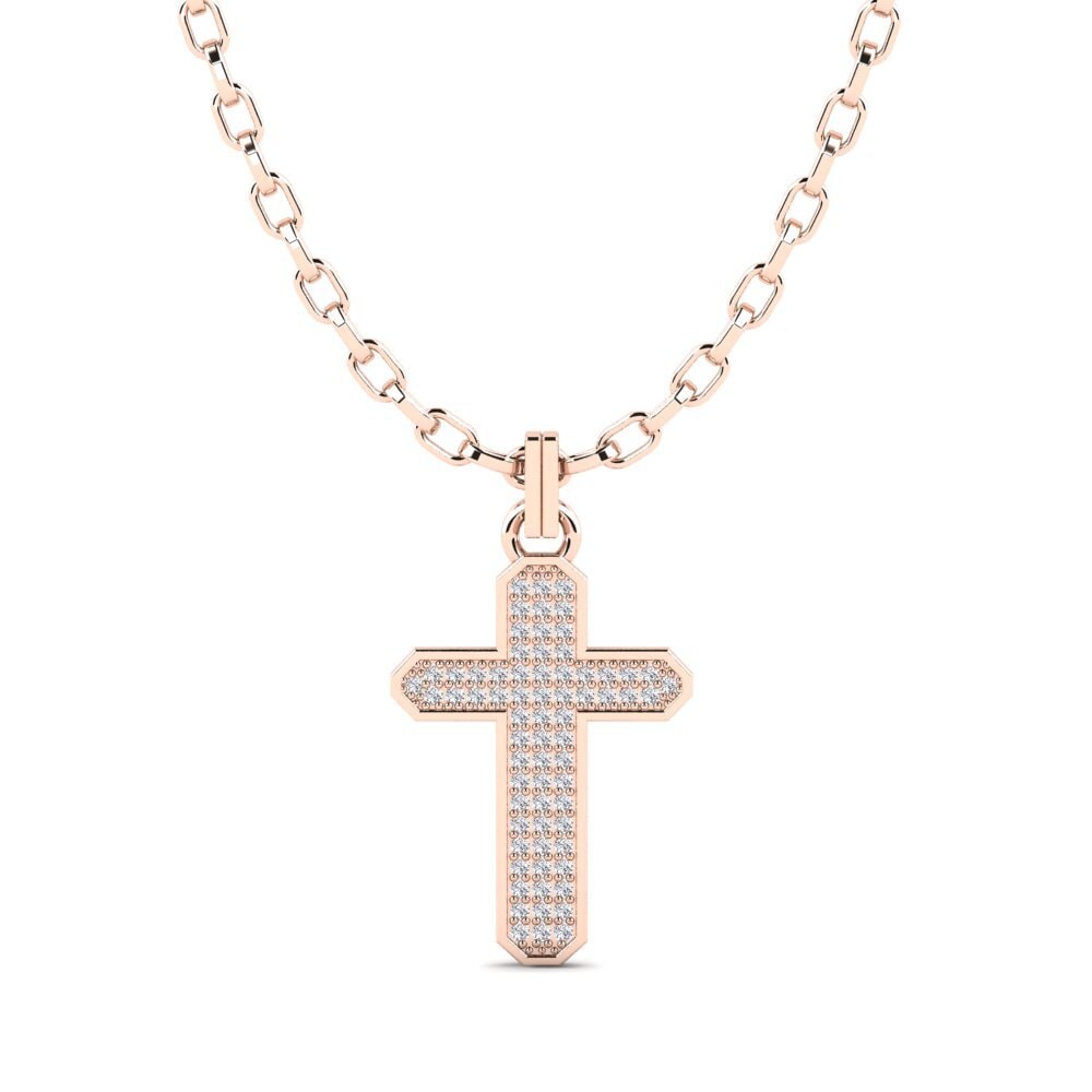 750 Rood Goud Laboratorium Gekweekte Diamant Heren hanger Pamvotida