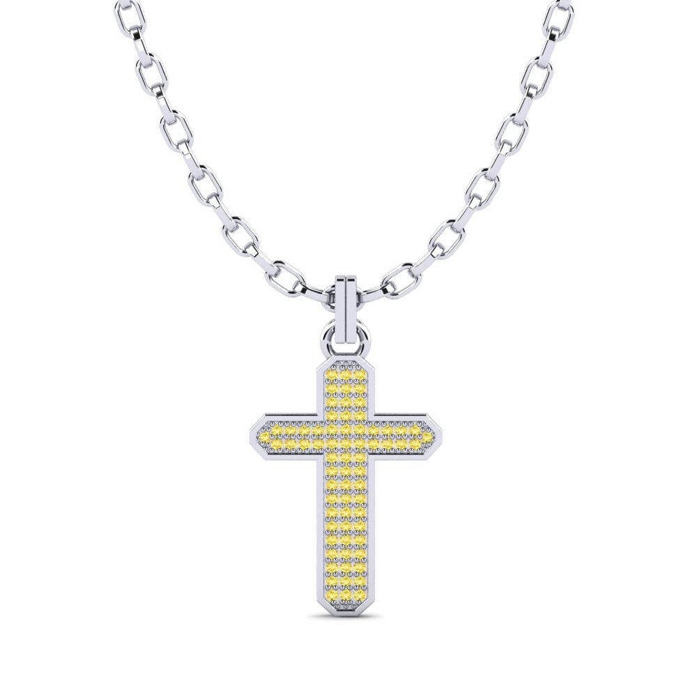 Yellow Sapphire Men's Pendant Pamvotida