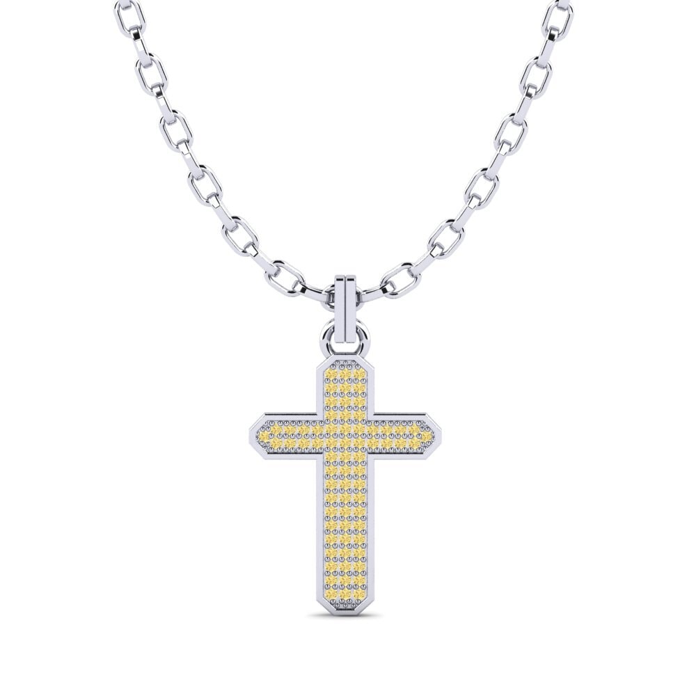 Gelber Diamant Herren-Anhänger Pamvotida