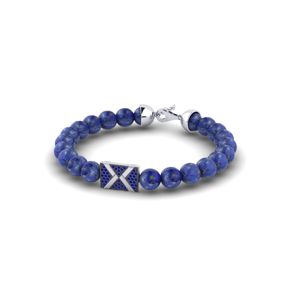 Zafiro Pulsera para hombre Polemika