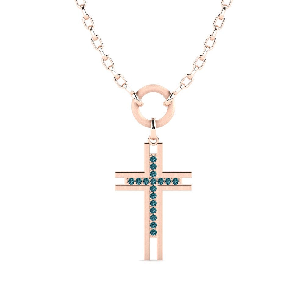 red-750 Diamante Azul Colar masculino Salnase
