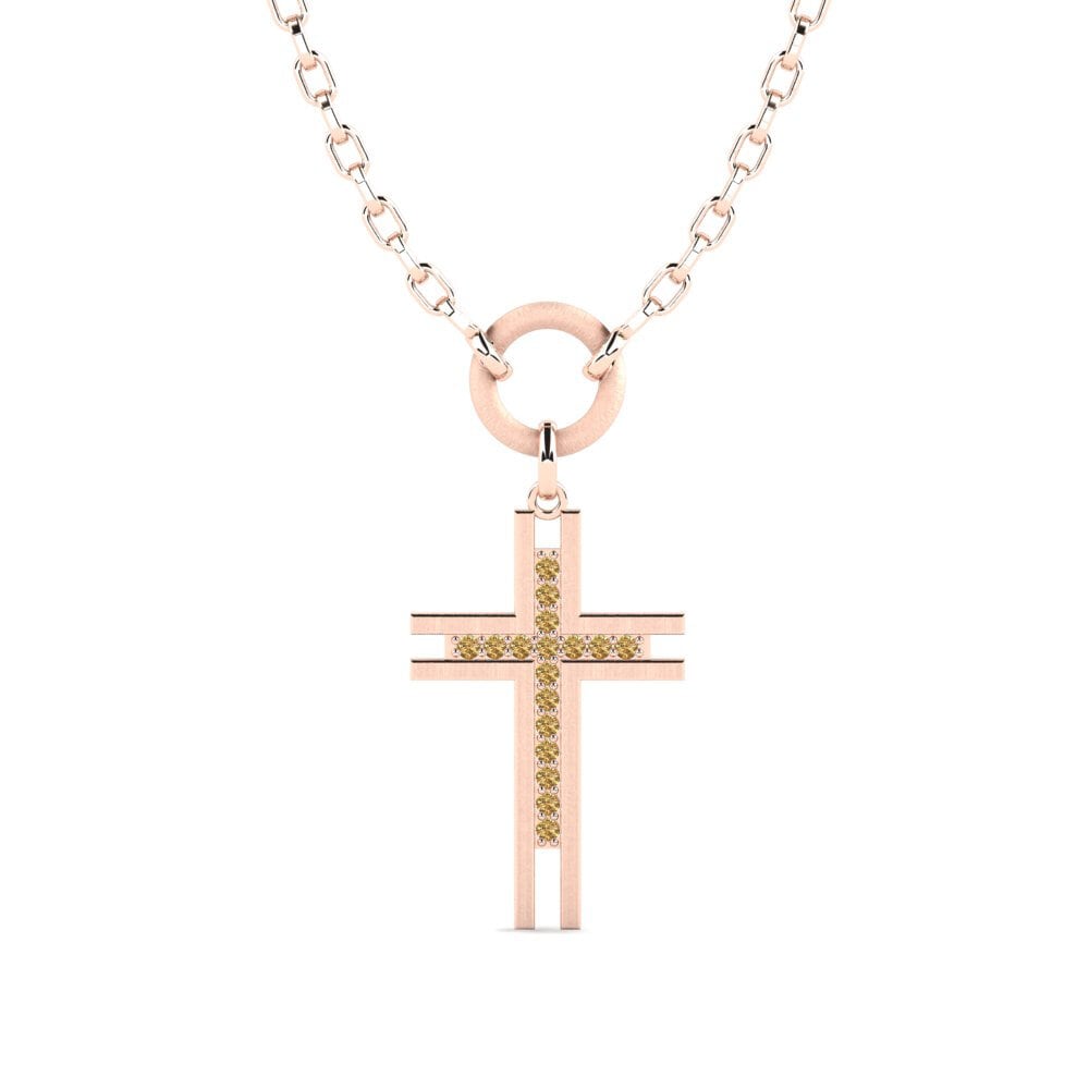 red-750 Diamante Castanho Colar masculino Salnase