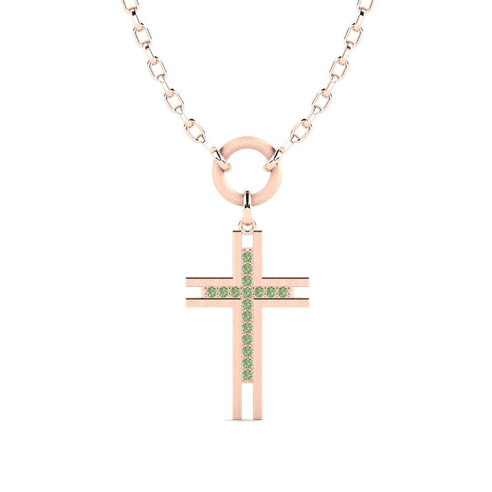 red-750 Diamante Verde Colar masculino Salnase