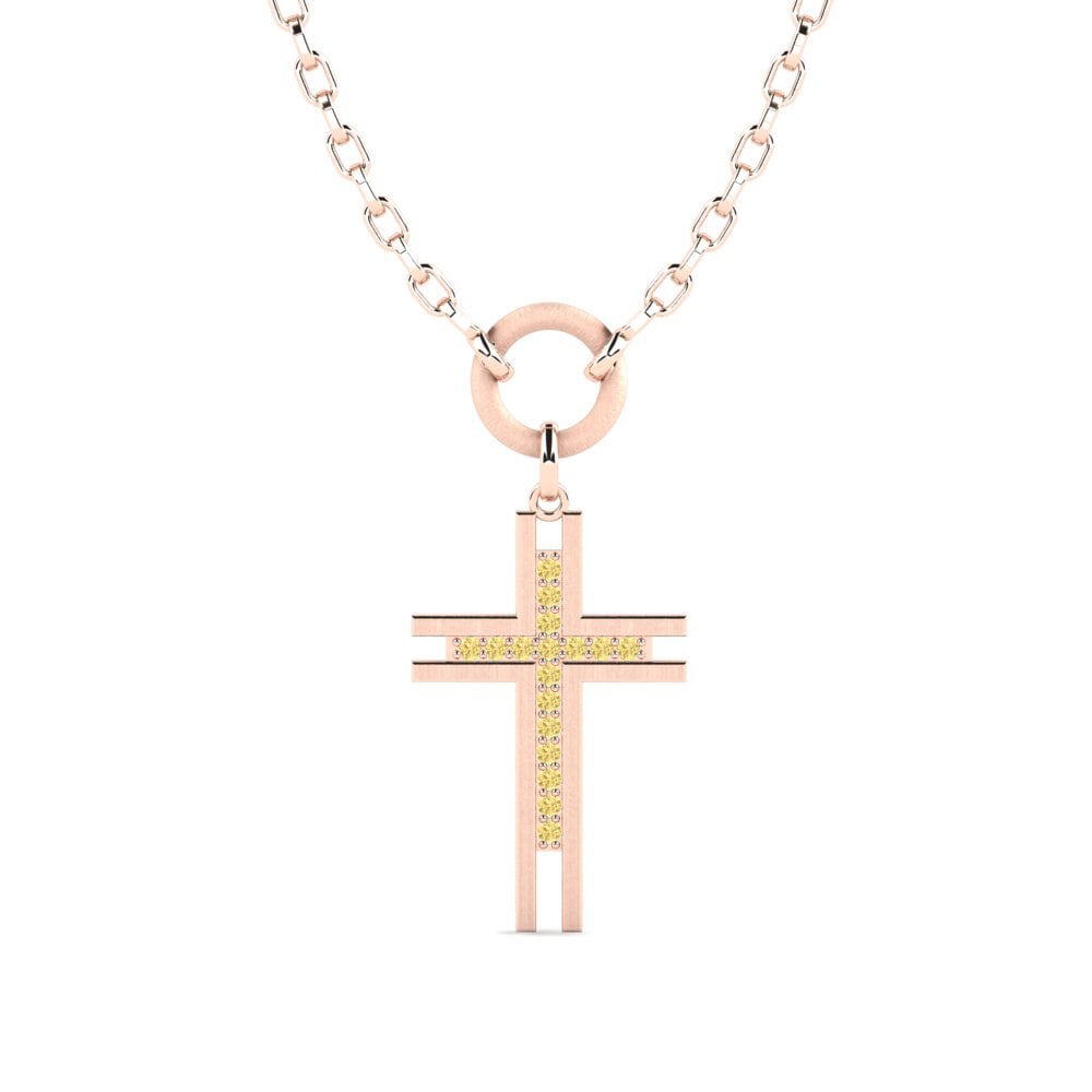 red-750 Diamante Amarelo Colar masculino Salnase