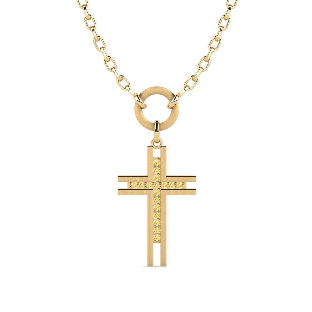 Gelber Diamant Herren-Halskette Salnase
