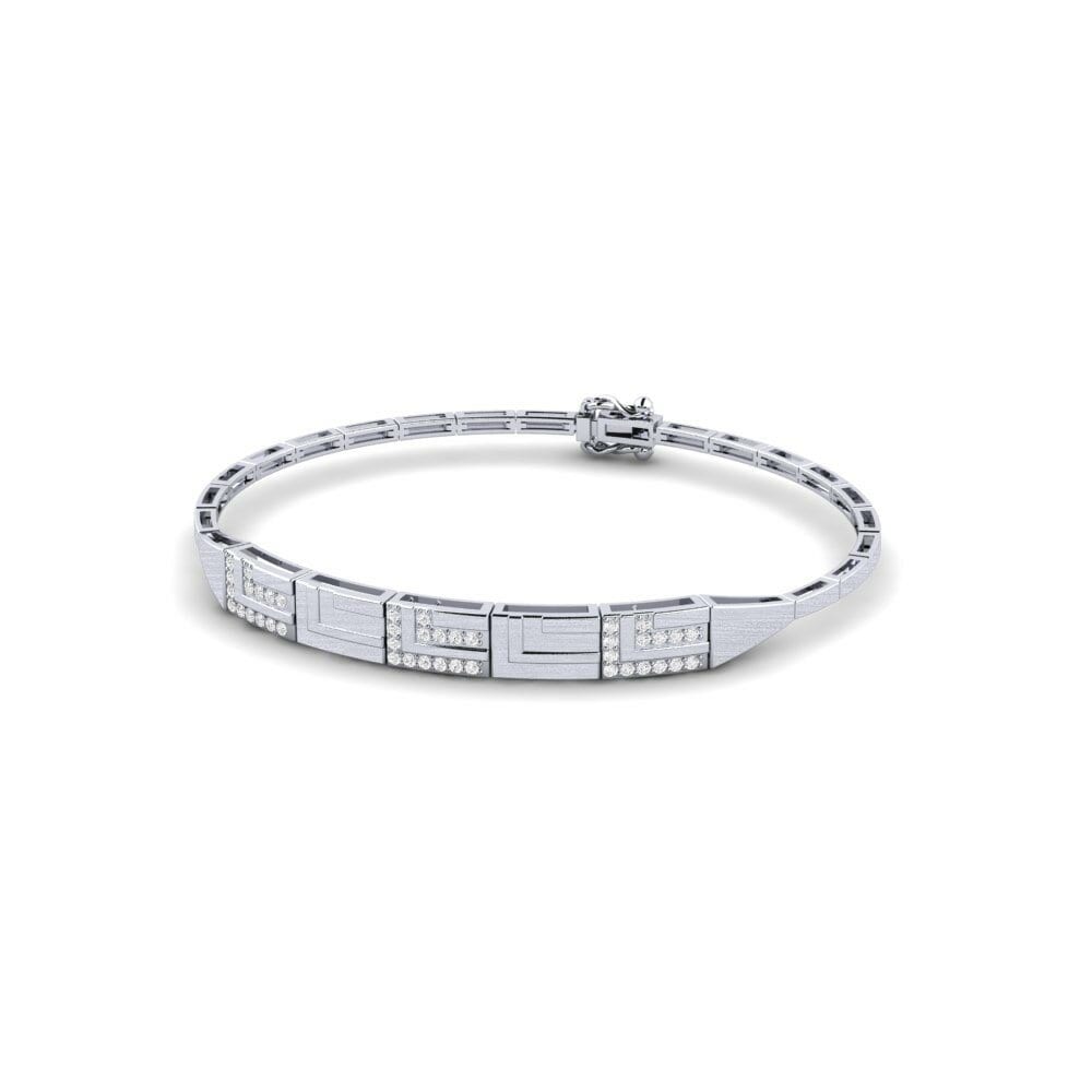 White Silver Men's Bracelet Saredo
