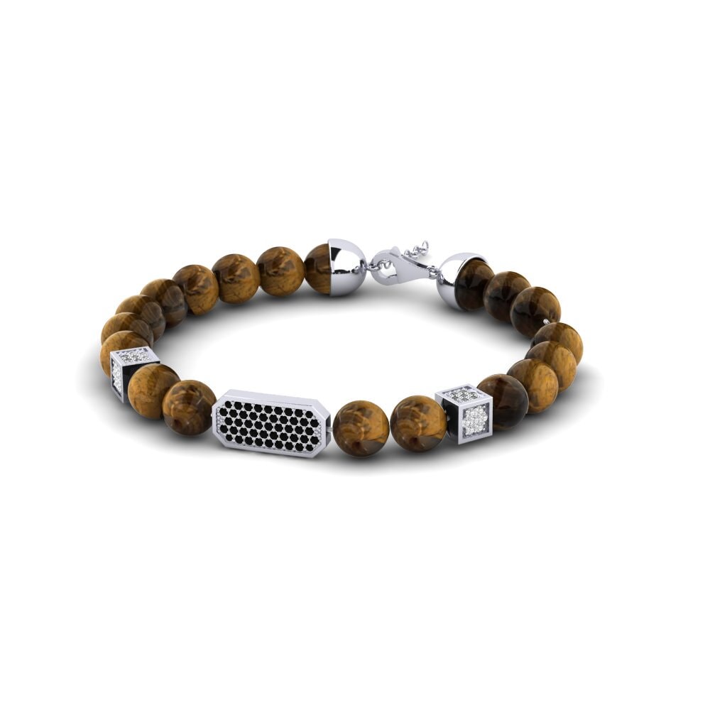 Zafiro negro Pulsera para hombre Madouri