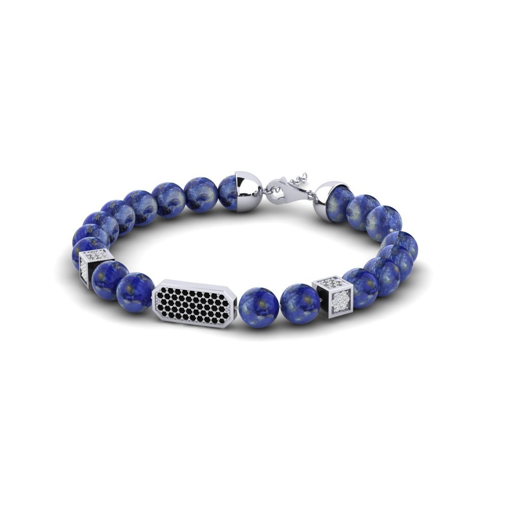 Diamante Negro Pulsera para hombre Madouri