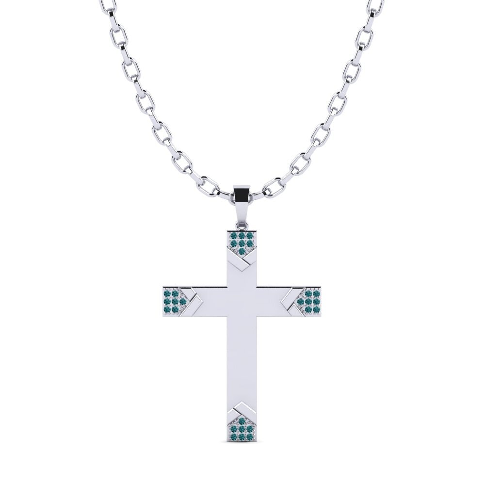 Diamante Azul Colgante para hombre Sesklio