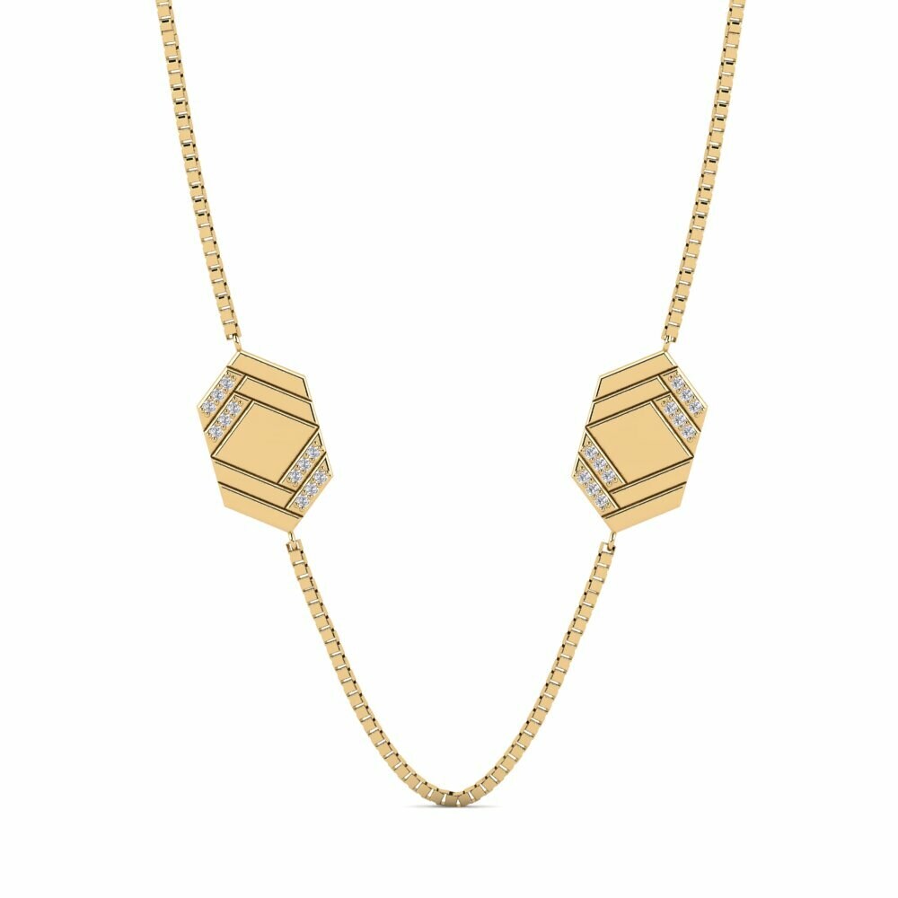 Or Jaune 9k Collier pour homme Skiathos