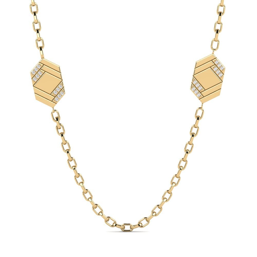 14k Oro Amarillo Collar para hombre Skiathos