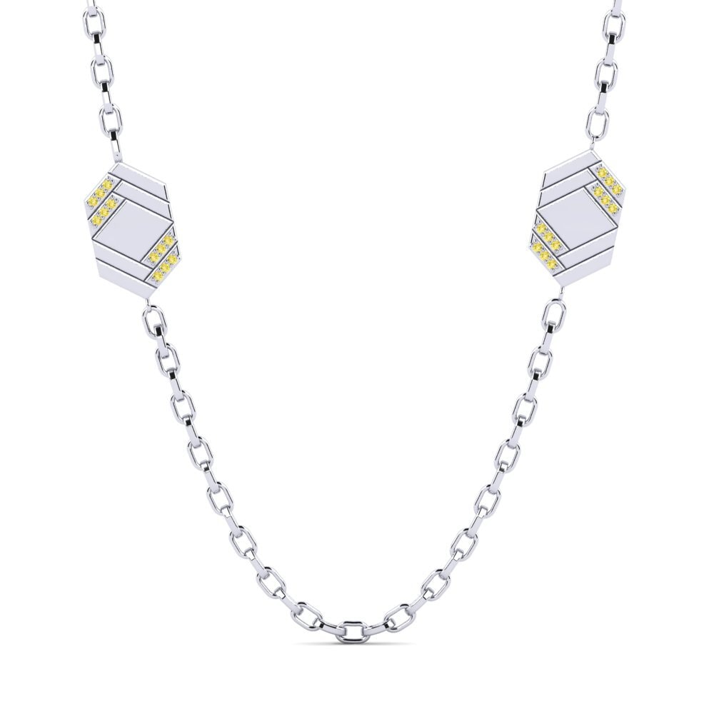 Yellow Sapphire Men's Necklace Skiathos