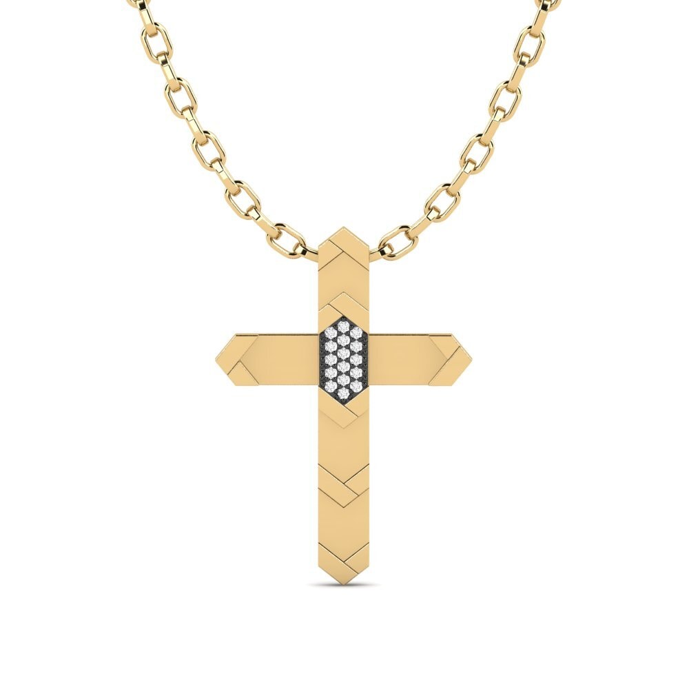 14k Oro Amarillo Colgante para hombre Skopelou