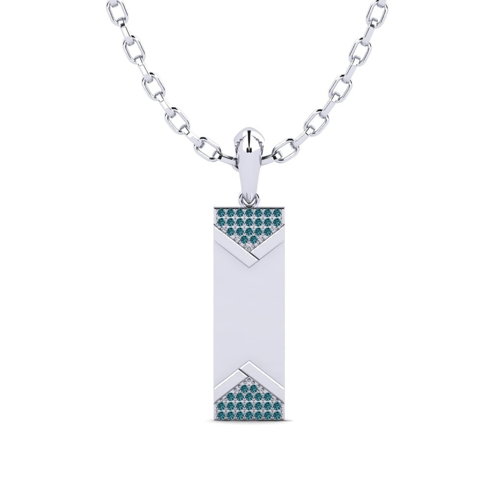 Diamante Azul Colgante para hombre Symias