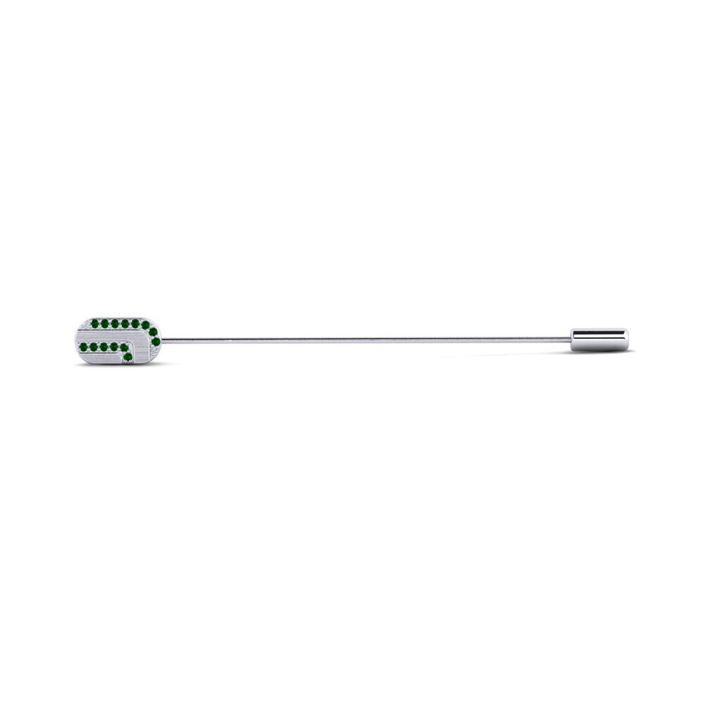 Green Zirconia Lapel Pin Torrance