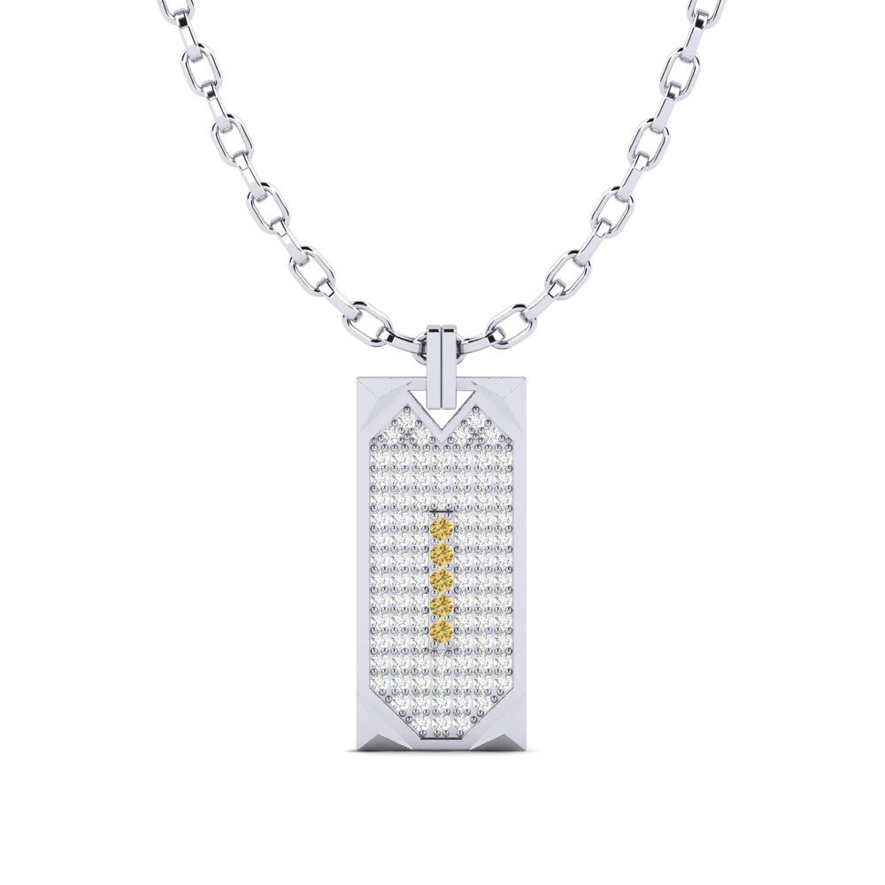 Gele Diamant Heren hanger Townsend