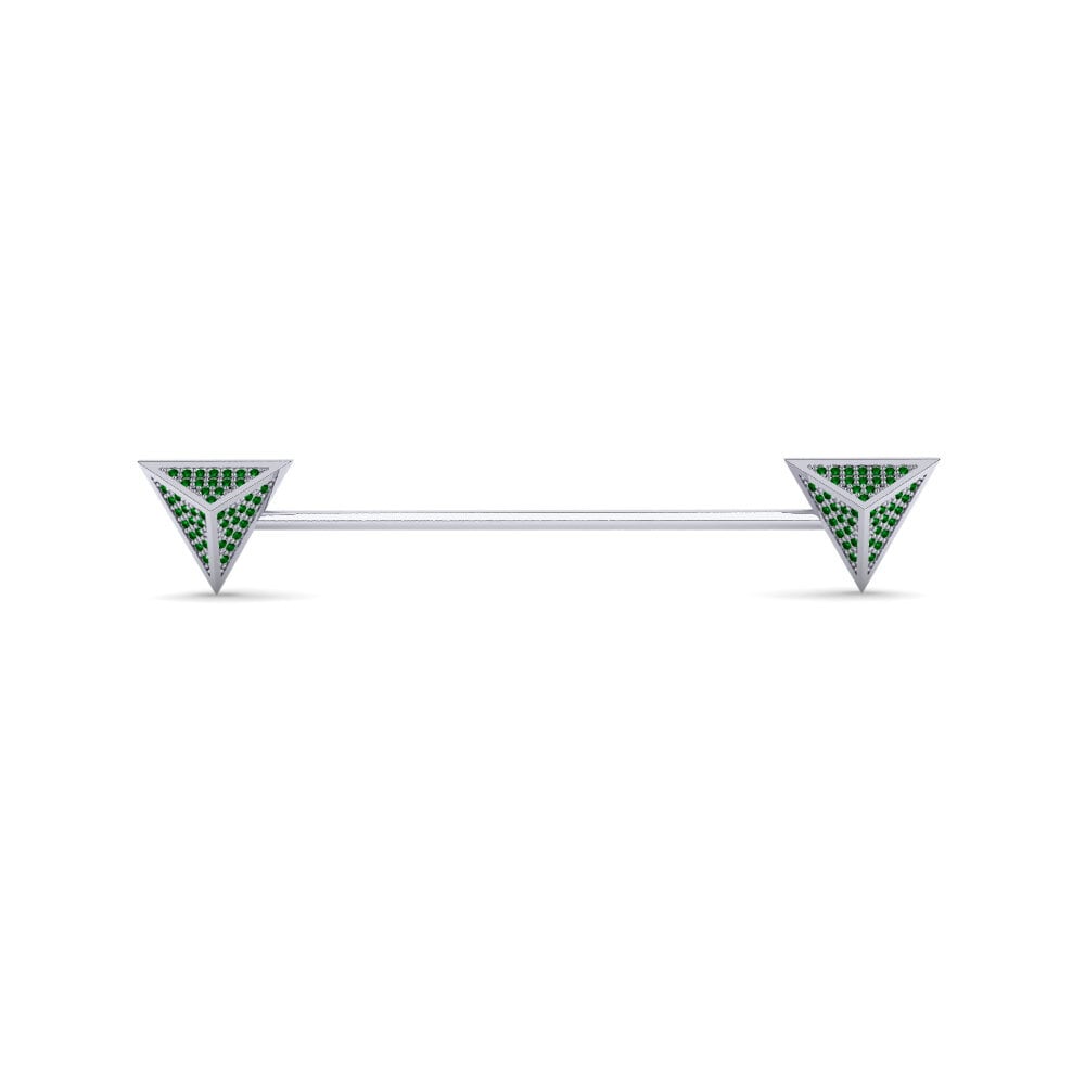 Green Zirconia Tuxedo Collar Accessory Vormsi