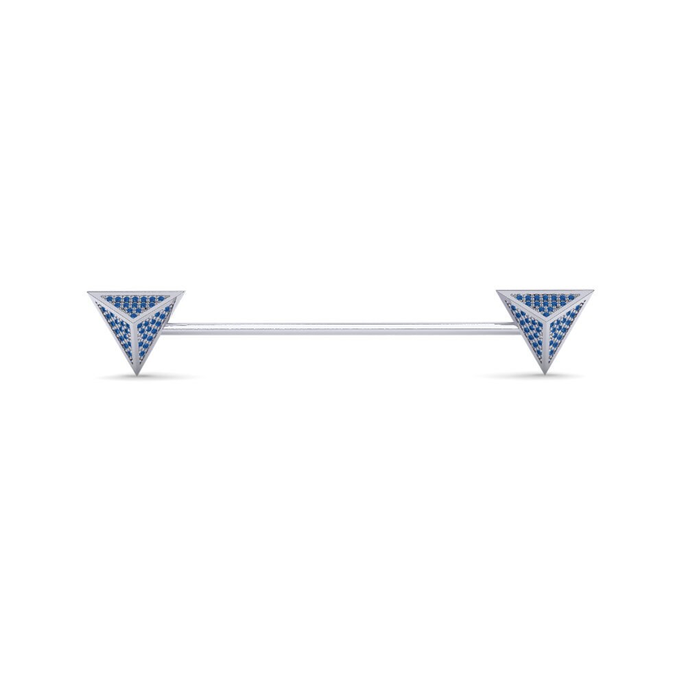 Dark Blue Zirconia Tuxedo Collar Accessory Vormsi