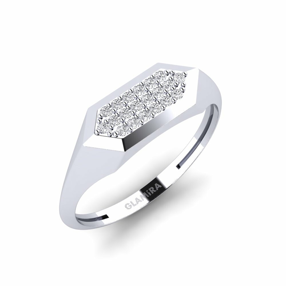 Diamante Anillo de dedo meñique para hombre Wadrianou