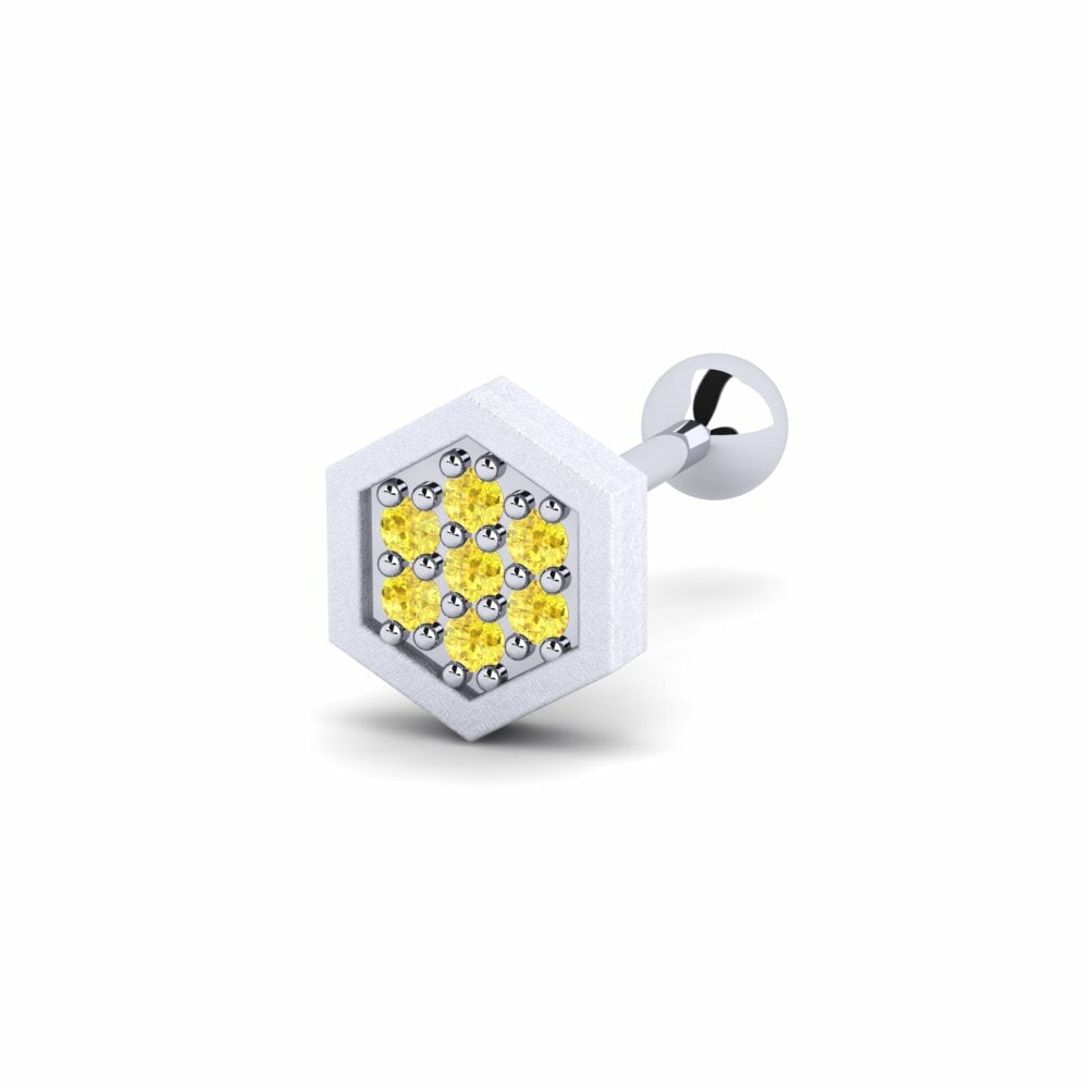 Piercing pour homme Wildspitze Saphir Jaune