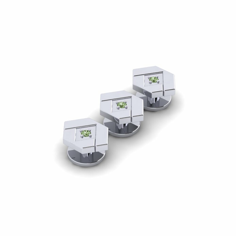 Green Diamond Tuxedo 3 Studs Cicly