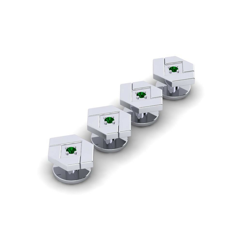 Green Zirconia Tuxedo 4 Studs Cicly