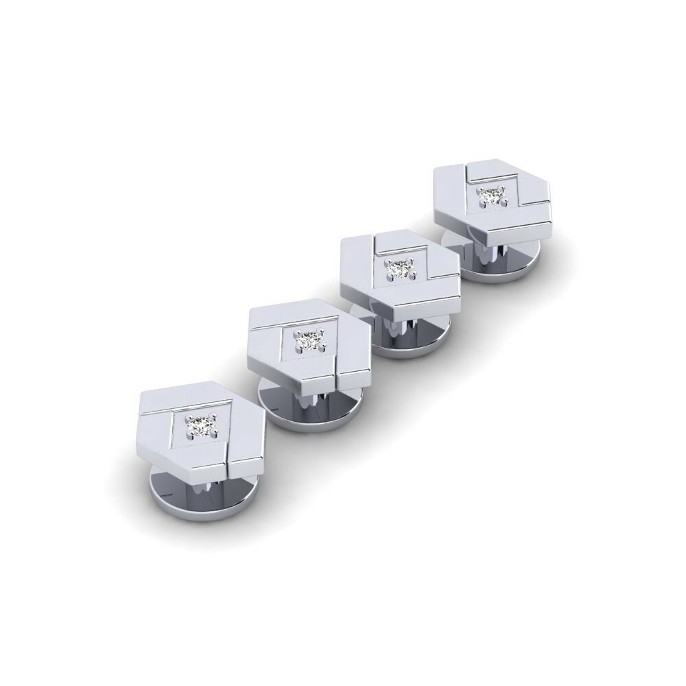 Moissanite Tuxedo 4 Studs Cicly