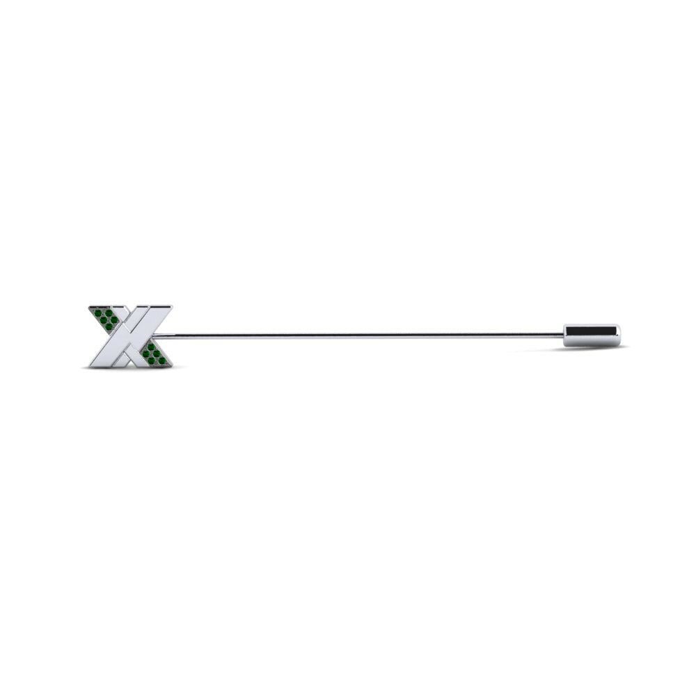 Green Zirconia Lapel Pin Dosnus
