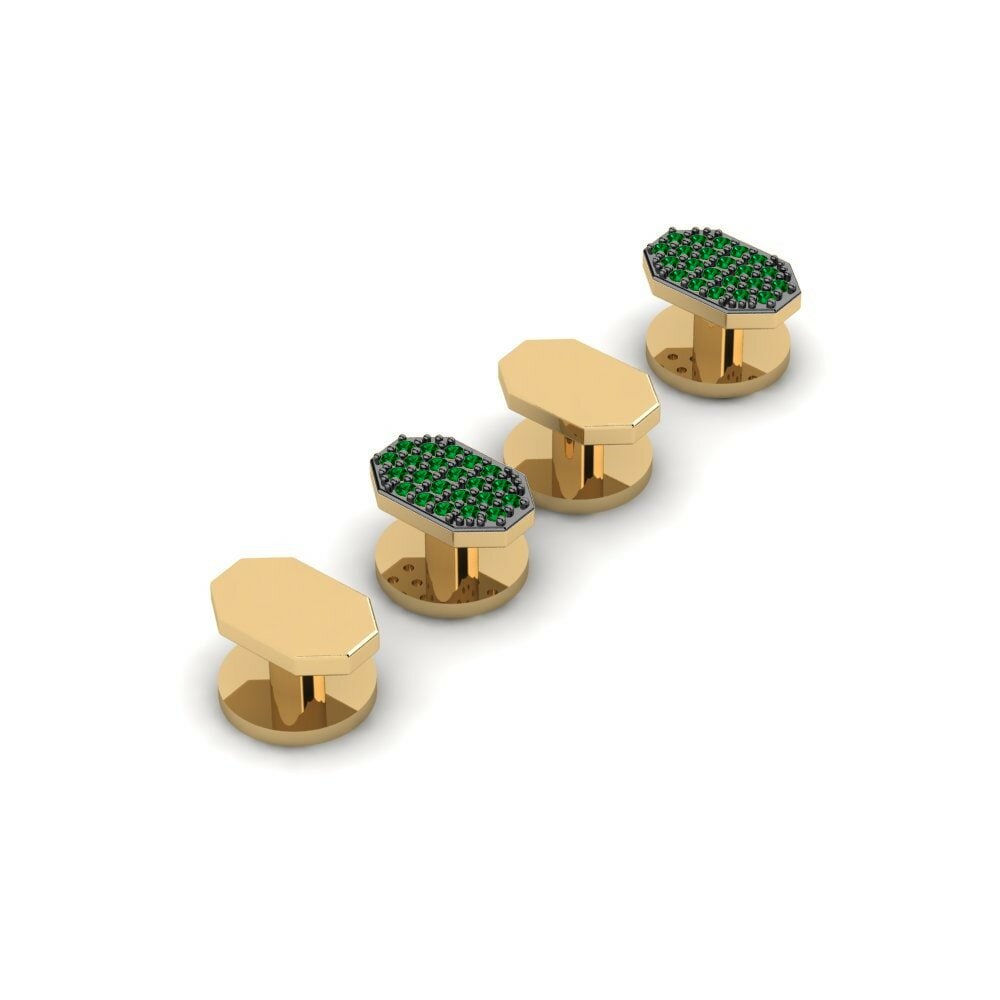 Green Zirconia Tuxedo 4 Studs Eligible