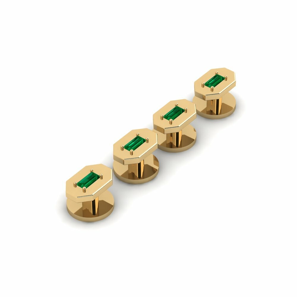 Green Zirconia Tuxedo 4 Studs Glandular