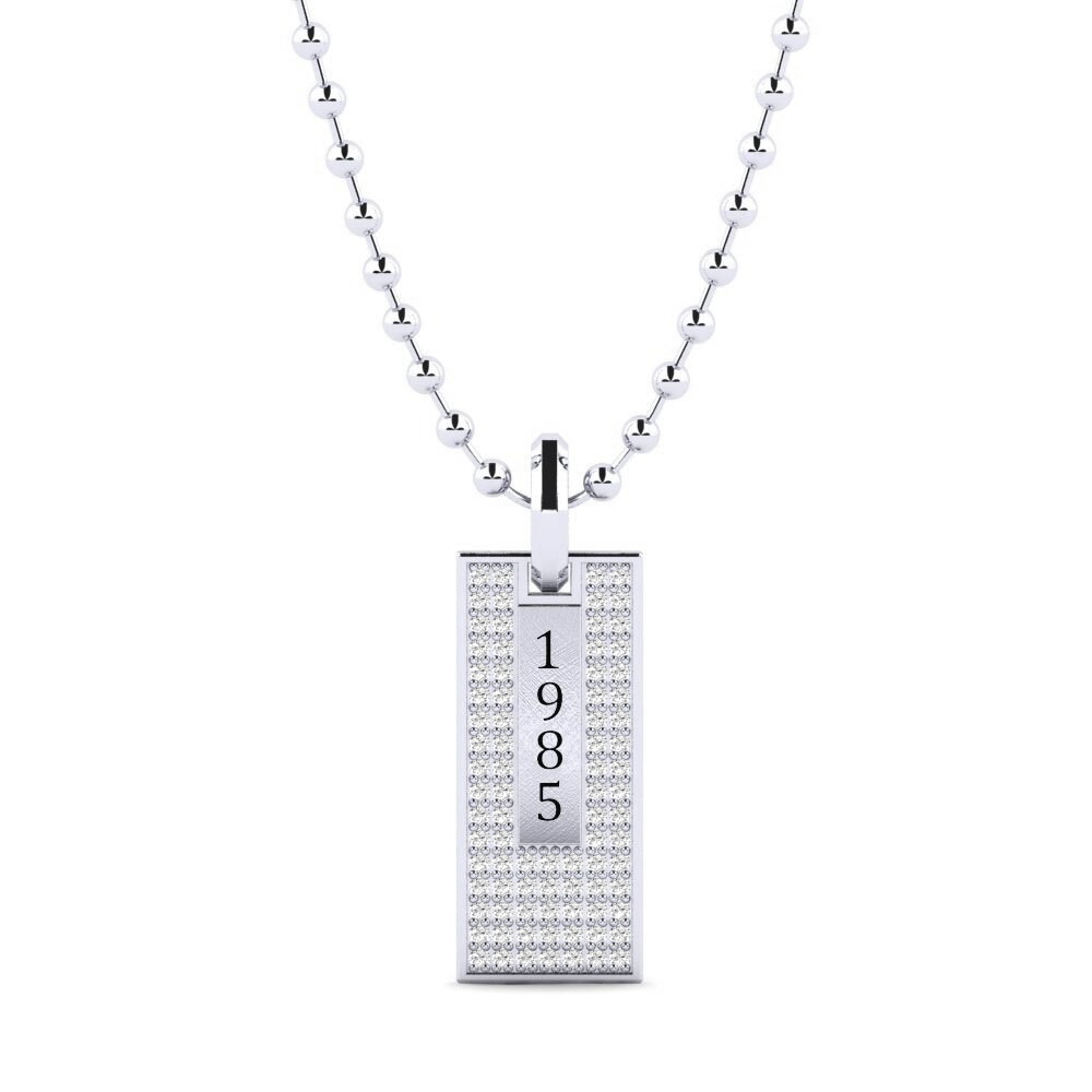 Moissanite Men's Pendant Granite