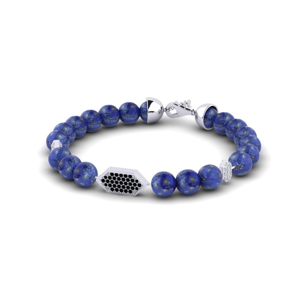 Diamante Negro Pulsera para hombre Kravia