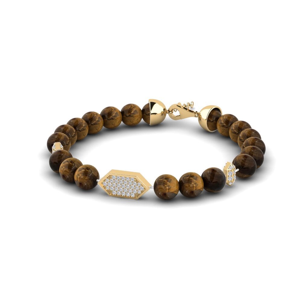 9k Oro Amarillo Pulsera para hombre Kravia