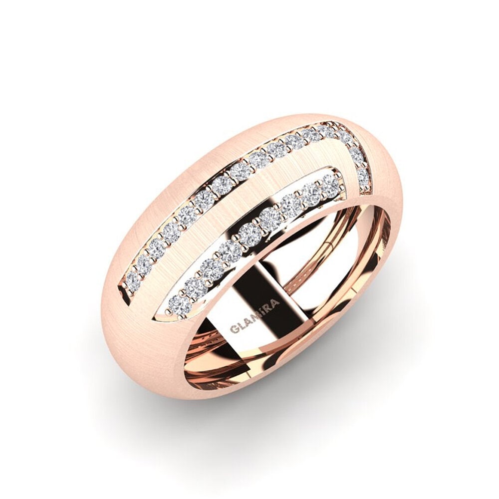 Oro Rosso 375 Diamante Anello da uomo Lovisa