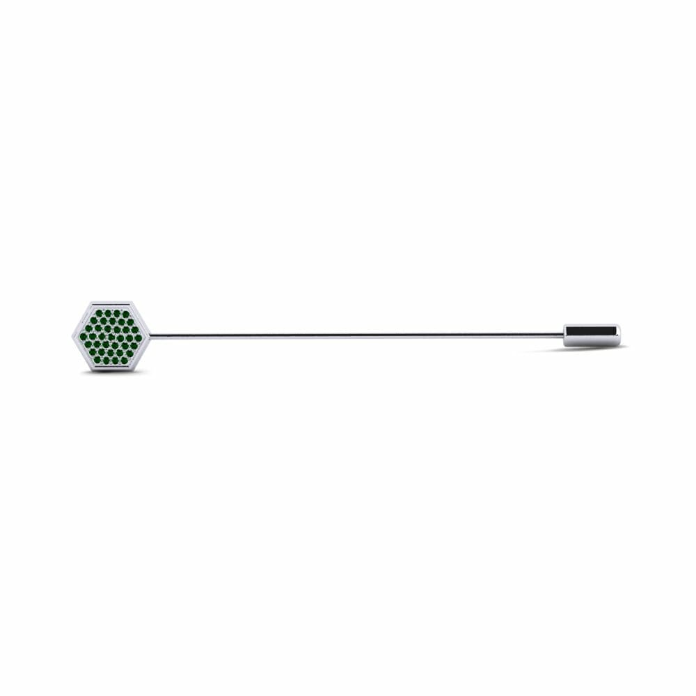 Green Zirconia Lapel Pin Macquarie