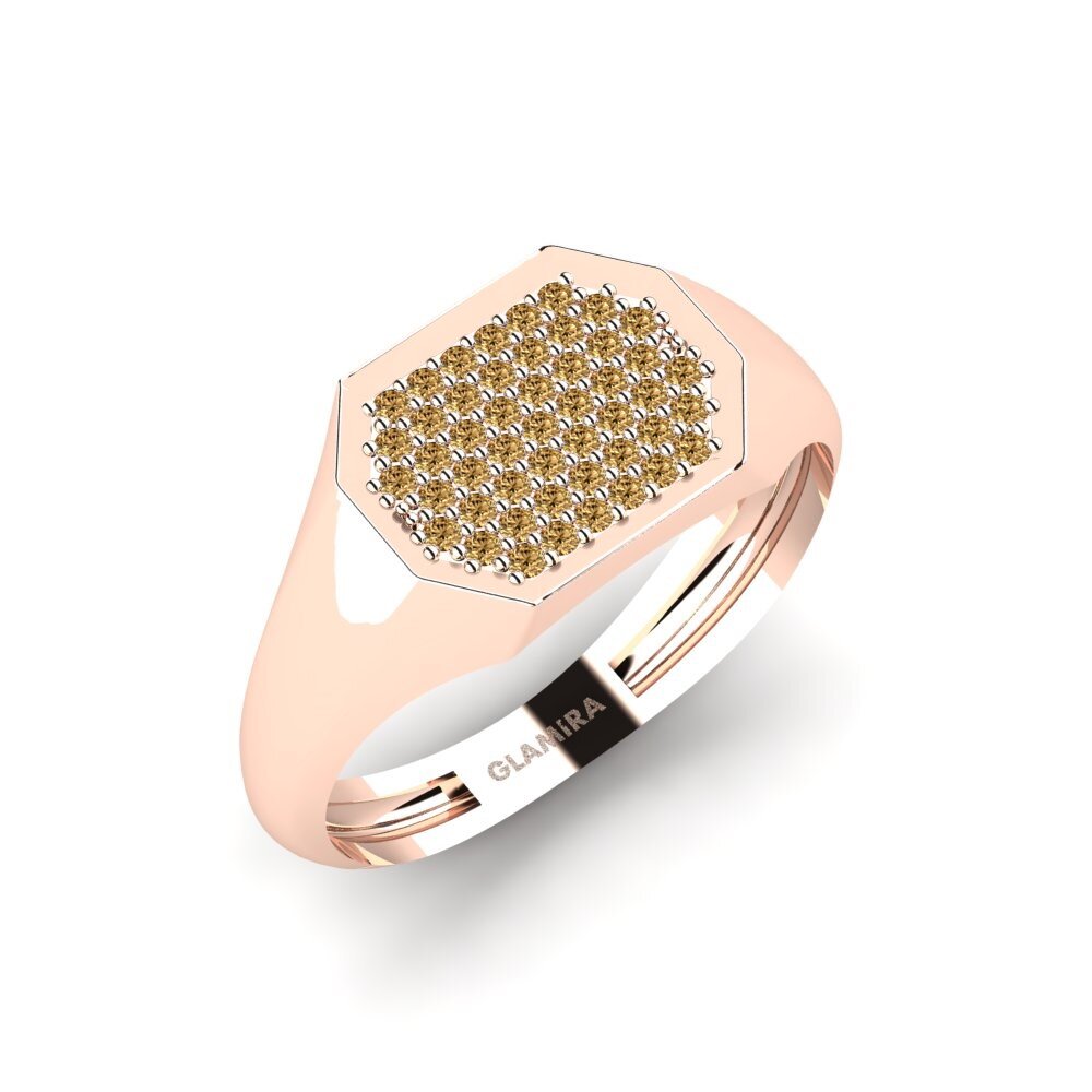 red-750 Diamante Castanho Anel masculino Maganippis