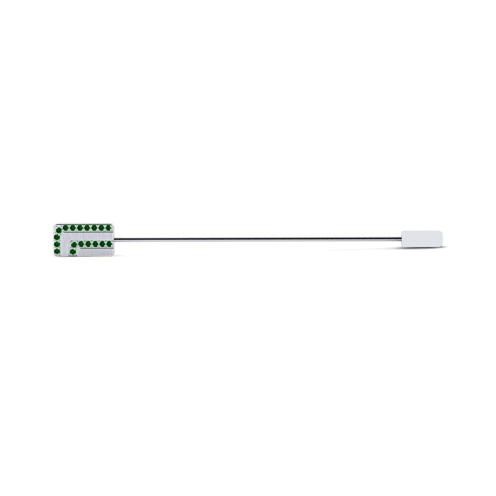 Green Zirconia Lapel Pin Midland