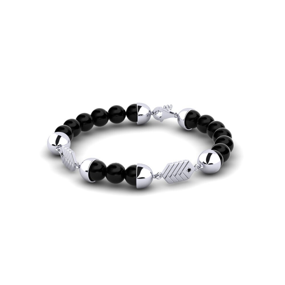 Zafiro negro Pulsera para hombre Stiprus