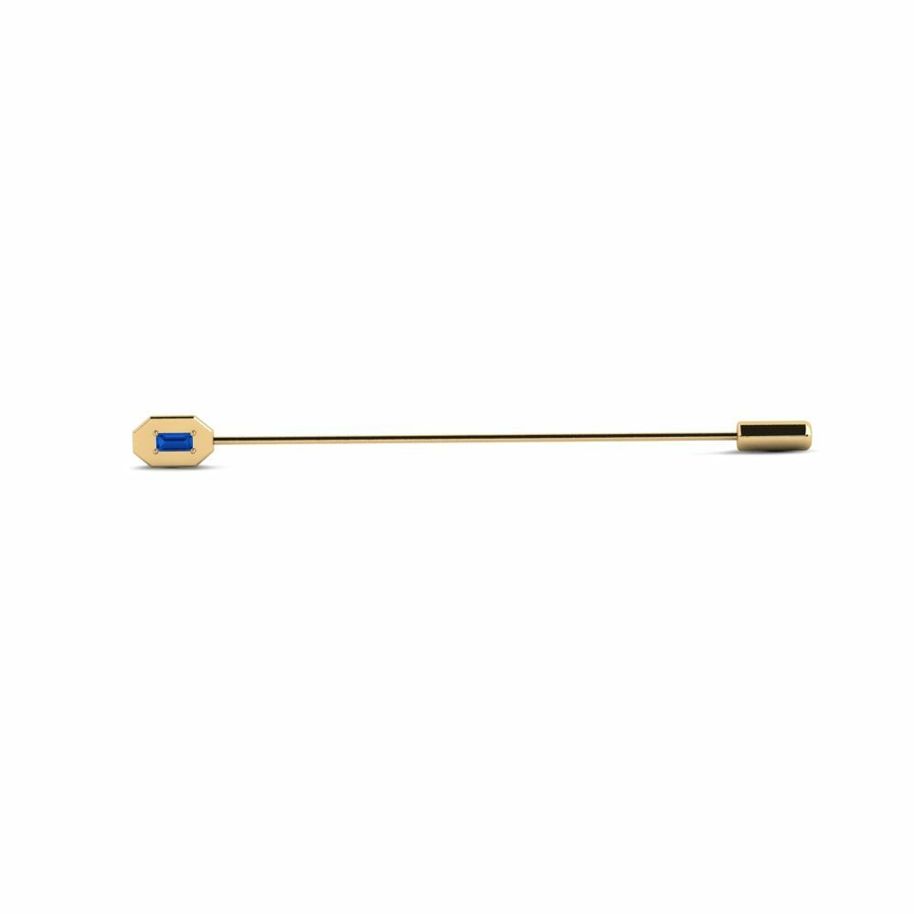 Dark Blue Zirconia Lapel Pin Veggie