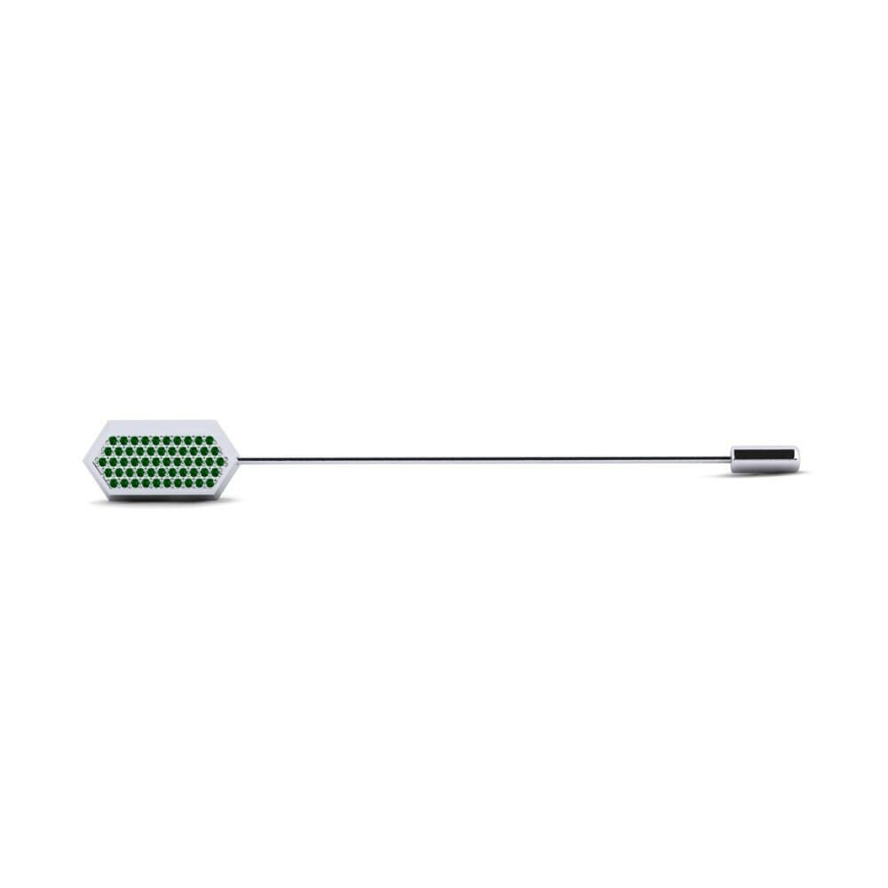 Green Zirconia Lapel Pin Vilsandi