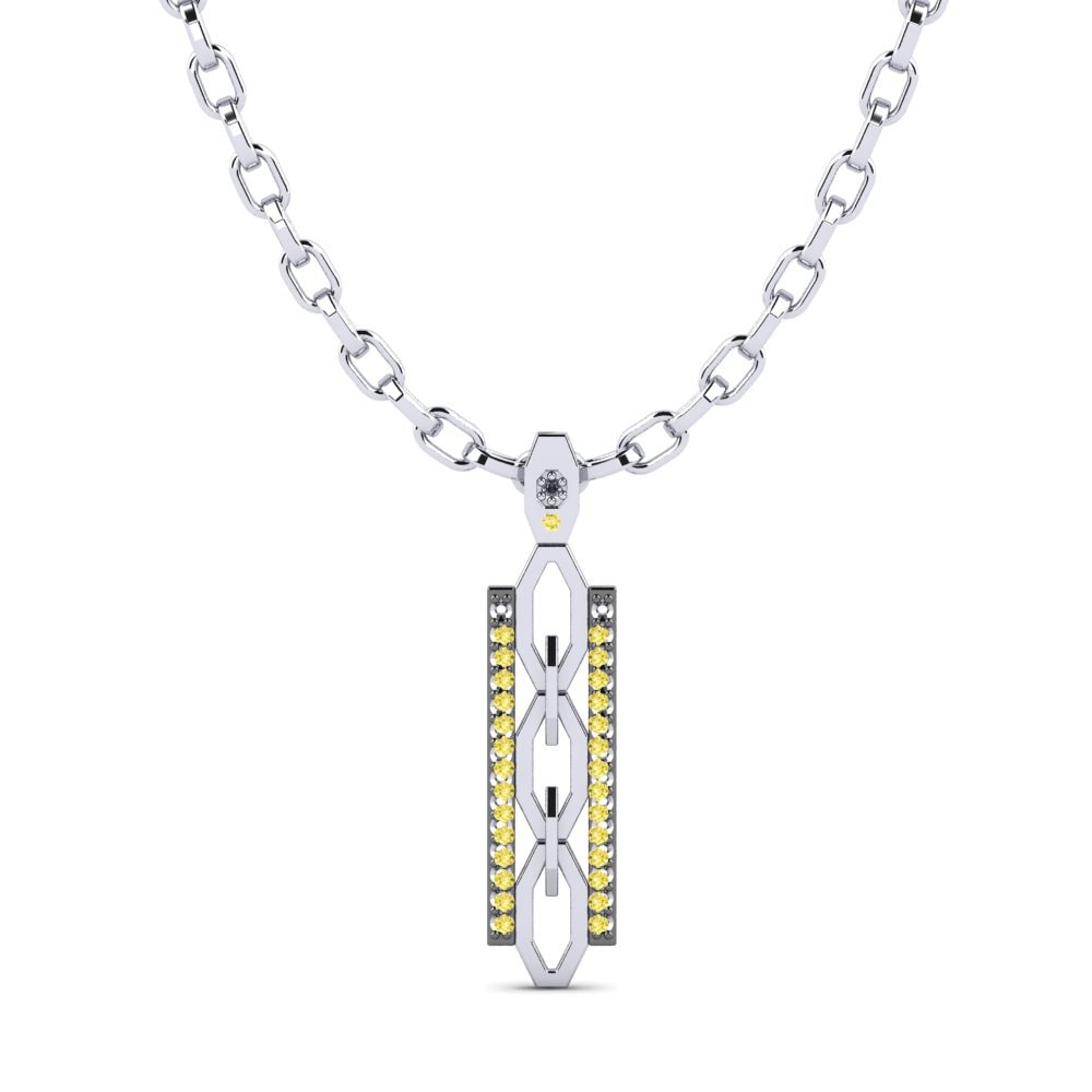 Yellow Sapphire Men's Pendant Yuzawa