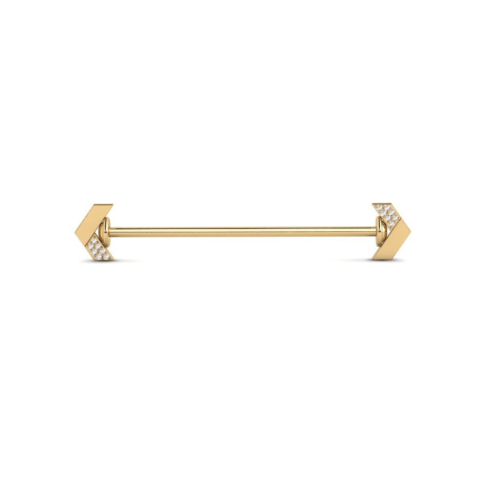 18ct Yellow Gold Tuxedo Collar Accessory Krailana