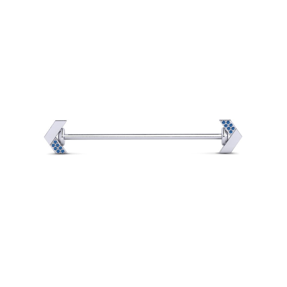 Dark Blue Zirconia Tuxedo Collar Accessory Krailana
