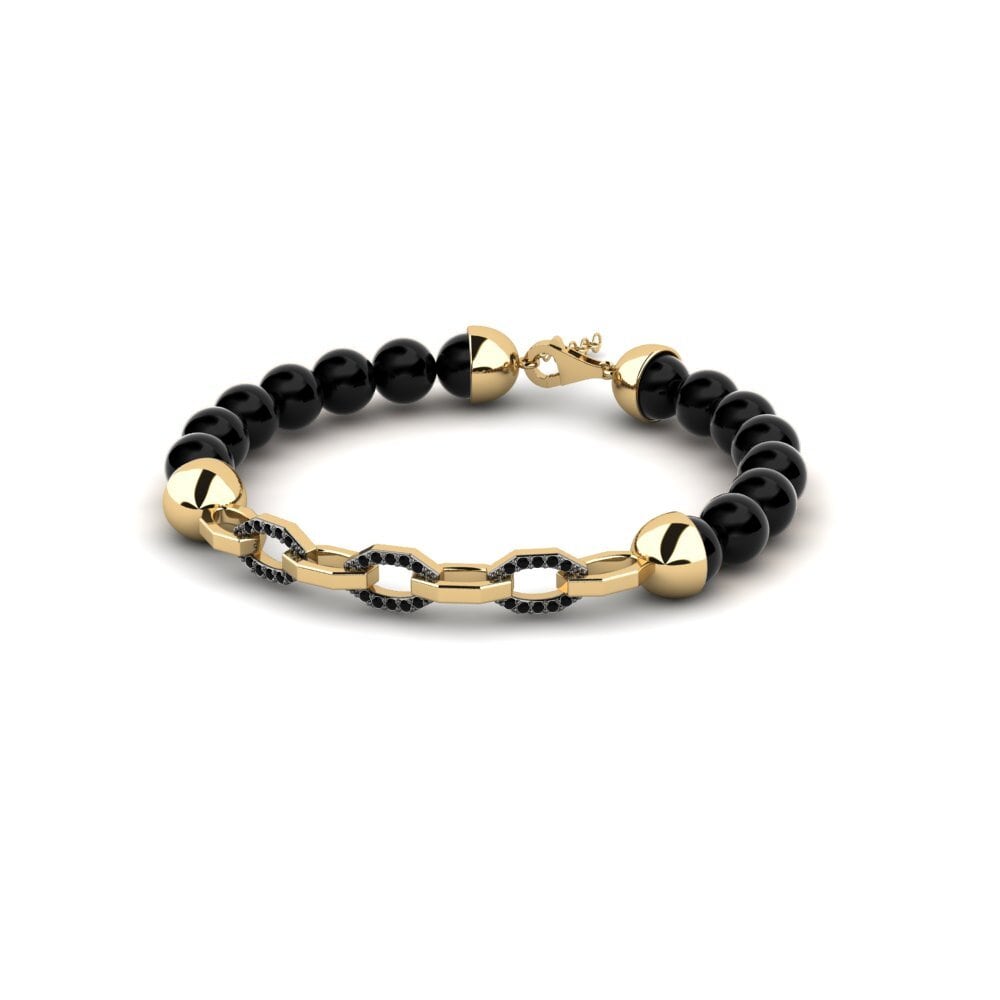 Zafiro negro Pulsera para hombre Mastly