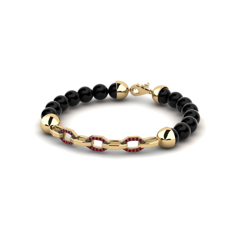 Zircônia Vermelha Pulseira masculina Mastly