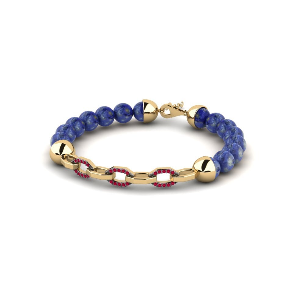 Ruby Men's Bracelet Mastly