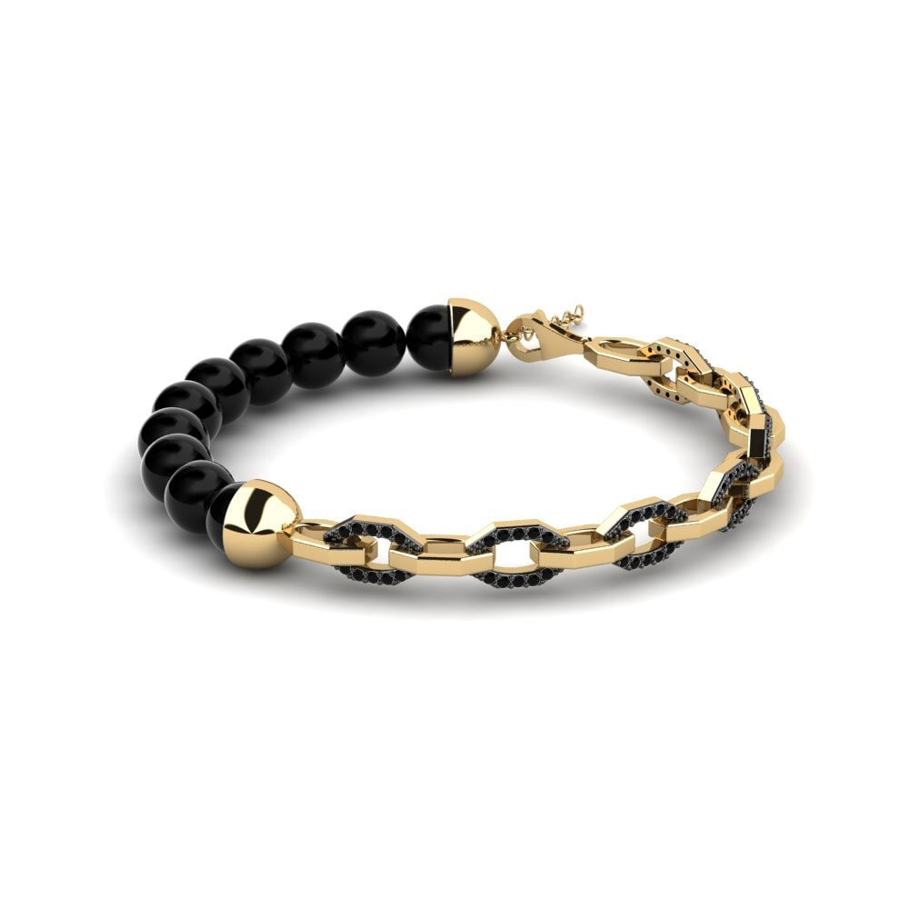 Zafiro negro Pulsera para hombre Meadow
